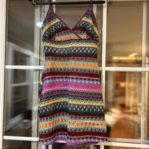 NWT Urban Outfitters mini dress knit embroidered striped stretch bodycon Small